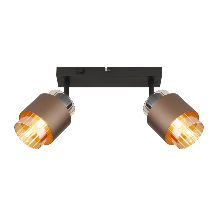 Globo - Spotlamp 2xE27/40W/230V zwart/brons