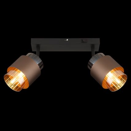 Globo - Spotlamp 2xE27/40W/230V zwart/brons