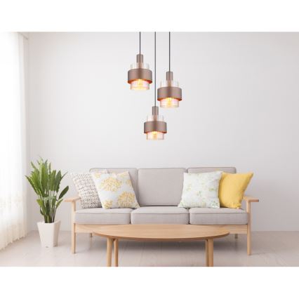 Globo - Hanglamp aan een koord 3xE27/60W/230V diameter 45 cm