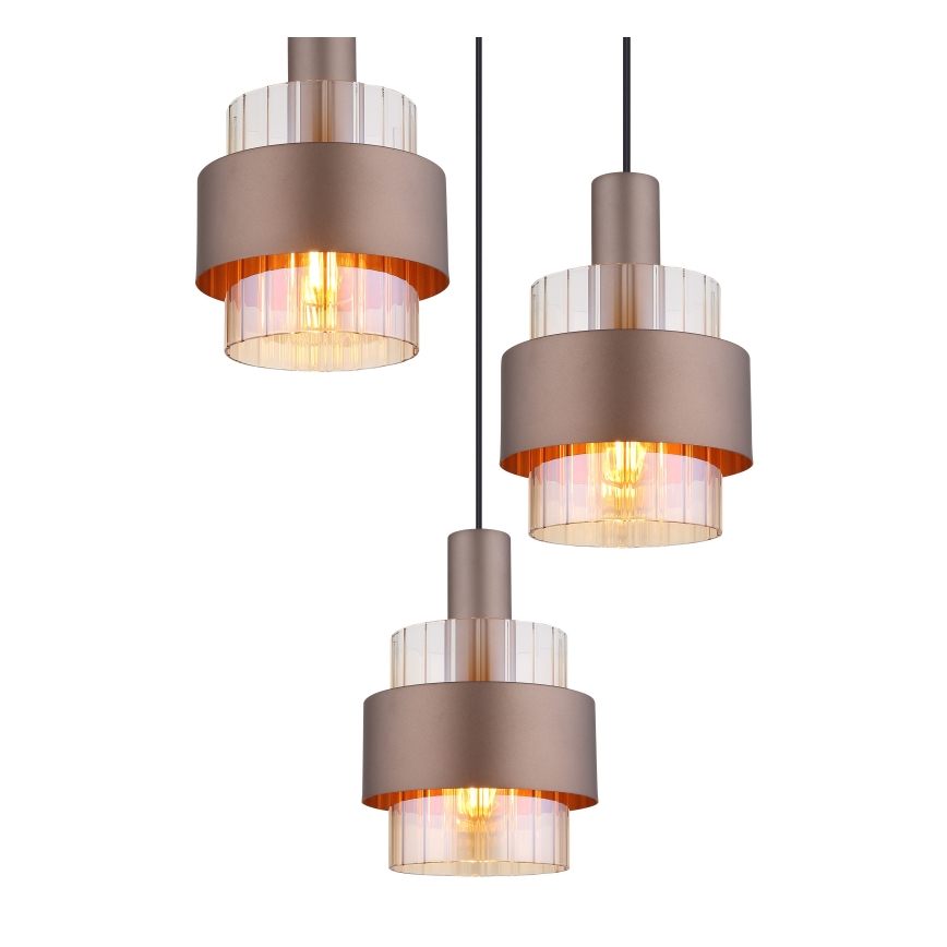 Globo - Hanglamp aan een koord 3xE27/60W/230V diameter 45 cm