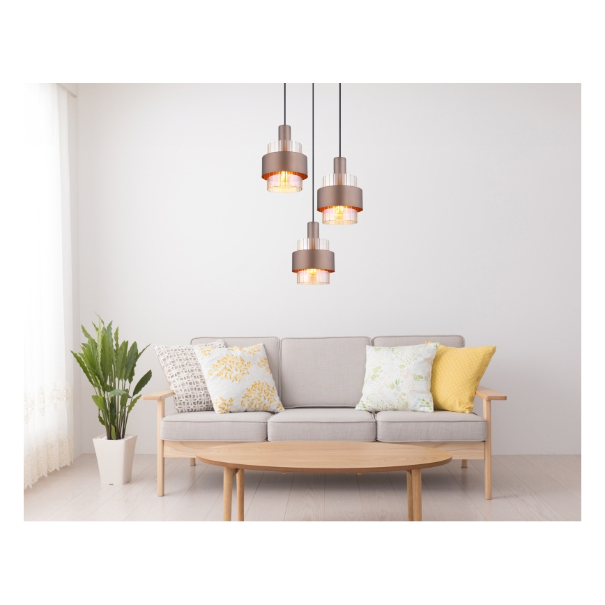 Globo - Suspension sur câble 3xE27/60W/230V