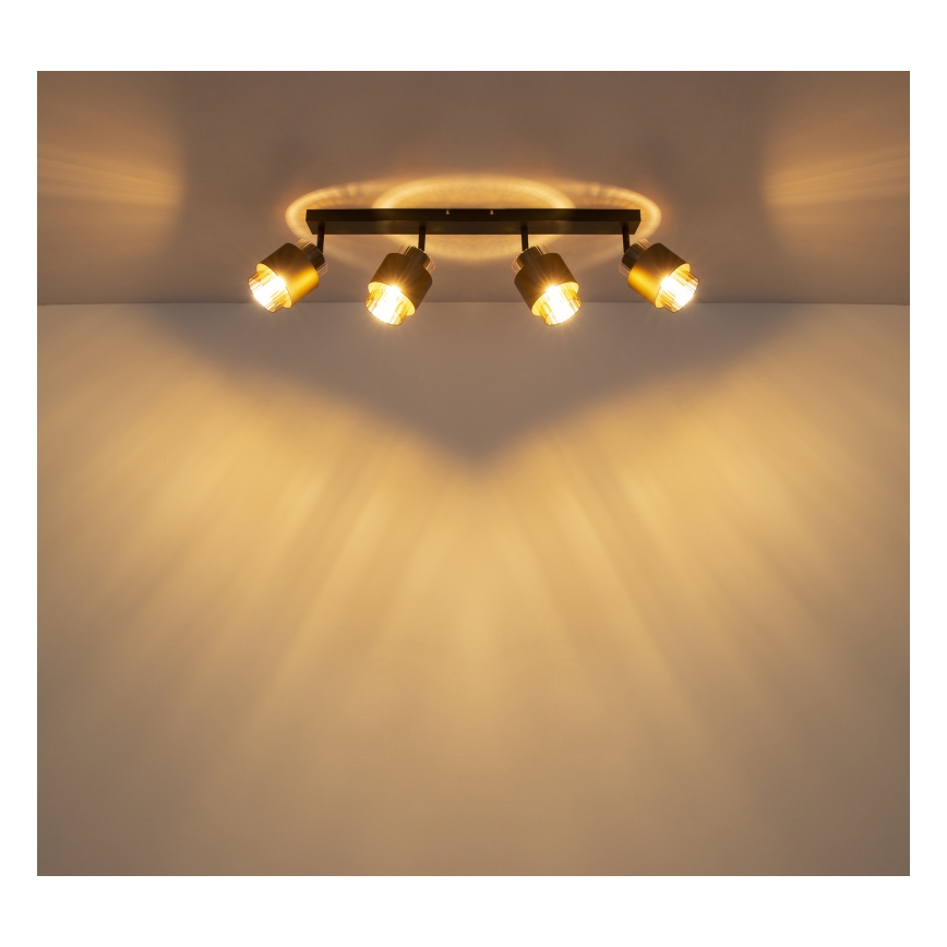Globo - Spotlamp 4xE27/40W/230V zwart/brons
