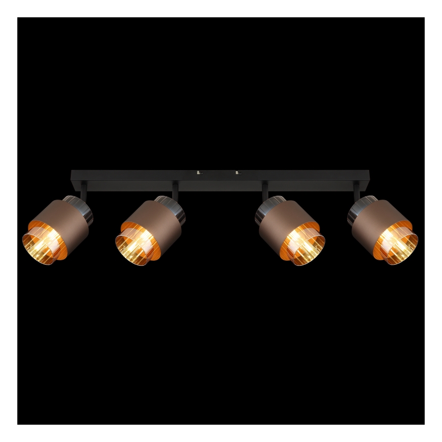 Globo - Spotlamp 4xE27/40W/230V zwart/brons