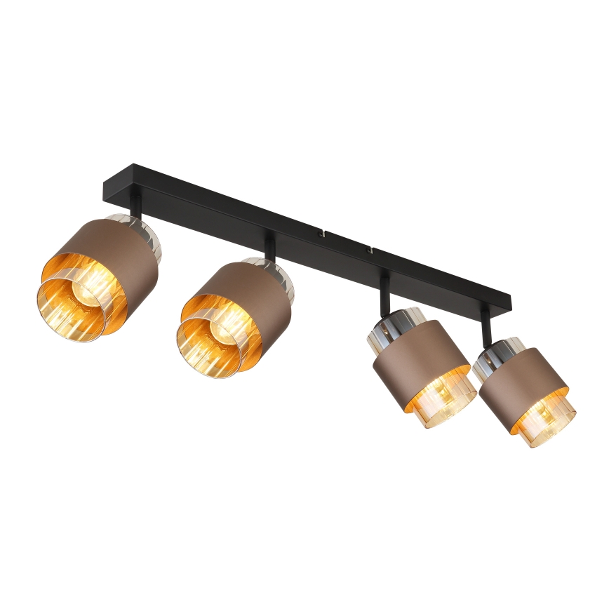 Globo - Spotlamp 4xE27/40W/230V zwart/brons