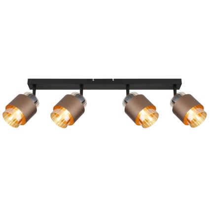 Globo - Spotlamp 4xE27/40W/230V zwart/brons