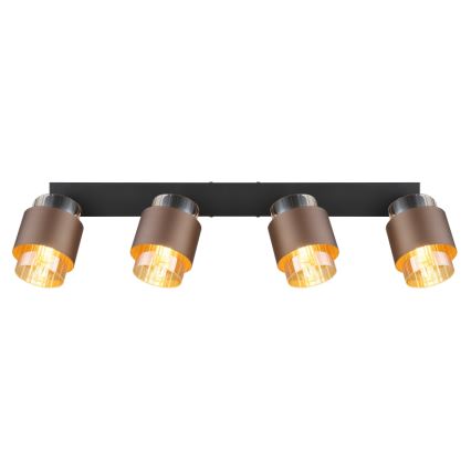 Globo - Spotlamp 4xE27/40W/230V zwart/brons