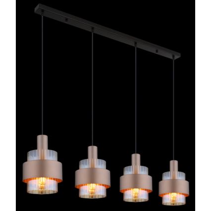 Globo - Suspension filaire 4xE27/60W/230V