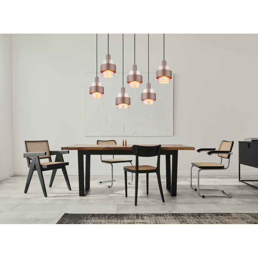 Globo - Suspension sur câble 6xE27/60W/230V
