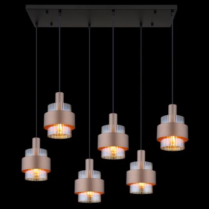 Globo - Suspension sur câble 6xE27/60W/230V