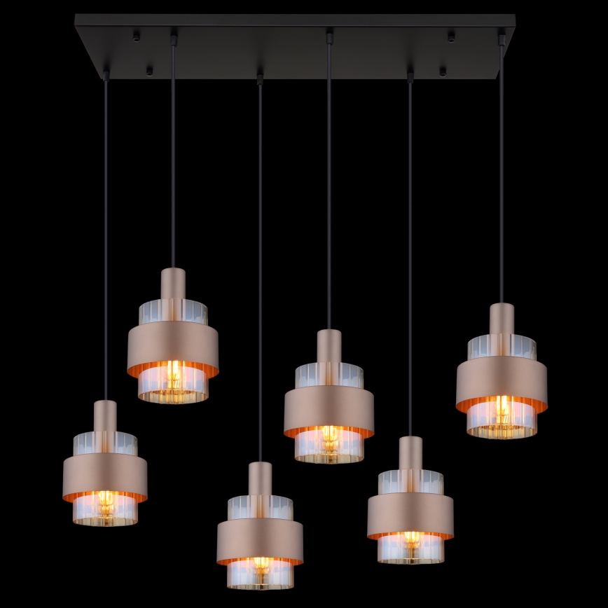 Globo - Suspension sur câble 6xE27/60W/230V