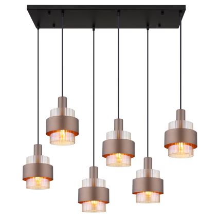 Globo - Suspension sur câble 6xE27/60W/230V