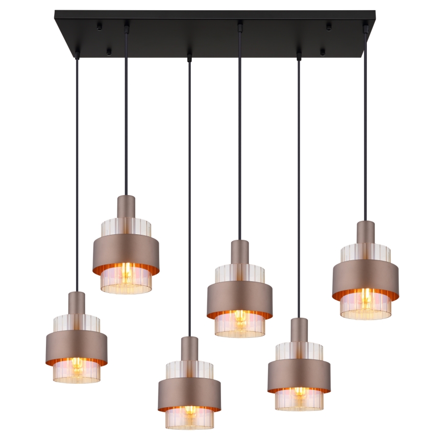 Globo - Suspension sur câble 6xE27/60W/230V