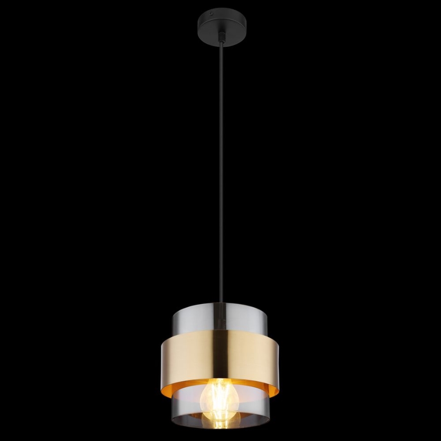 Globo - Suspension filaire 1xE27/60W/230V noire/laiton