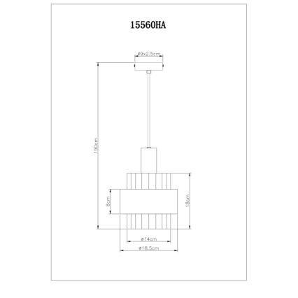 Globo - Hanglamp aan een koord 1xE27/60W/230V diameter 18,5 cm