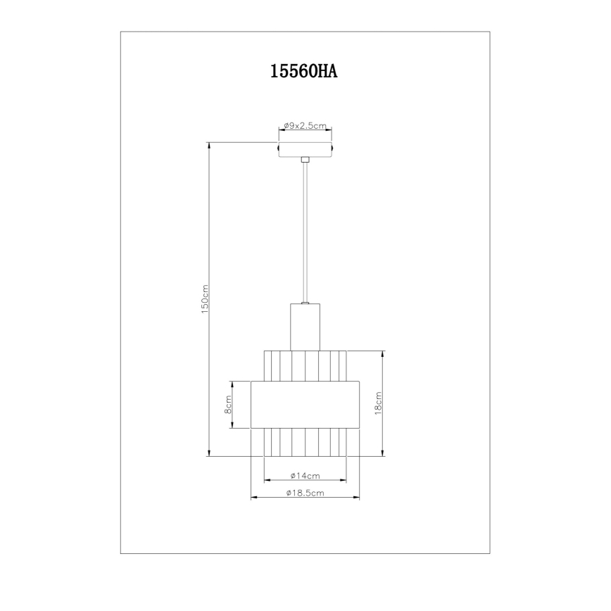 Globo - Hanglamp aan een koord 1xE27/60W/230V diameter 18,5 cm