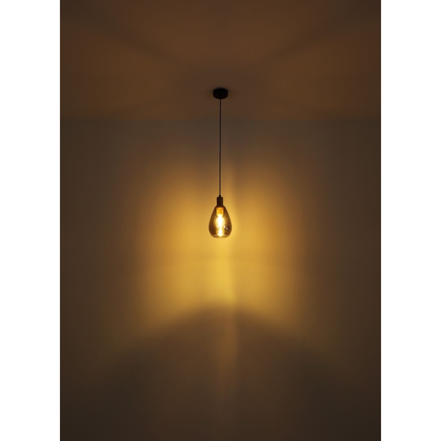 Globo - Hanglamp aan kabel 1xE27/40W/230V messing
