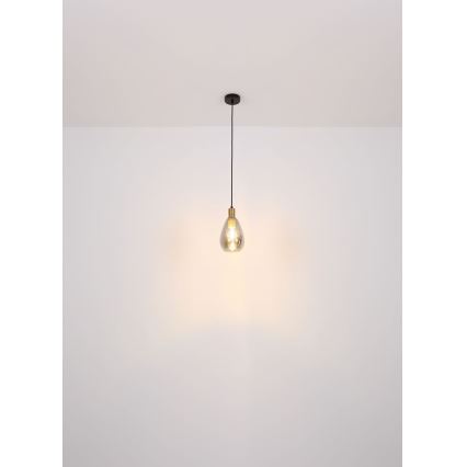 Globo - Hanglamp aan kabel 1xE27/40W/230V messing