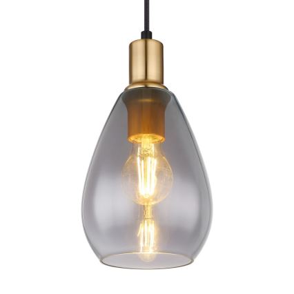 Globo - Hanglamp aan kabel 1xE27/40W/230V messing
