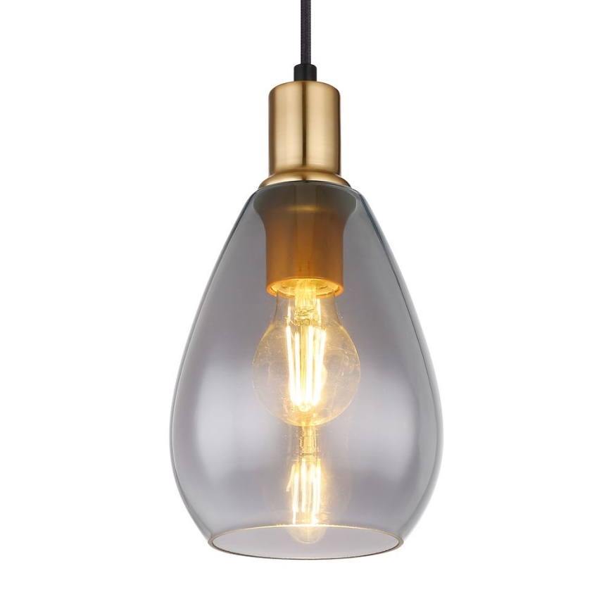 Globo - Hanglamp aan kabel 1xE27/40W/230V messing