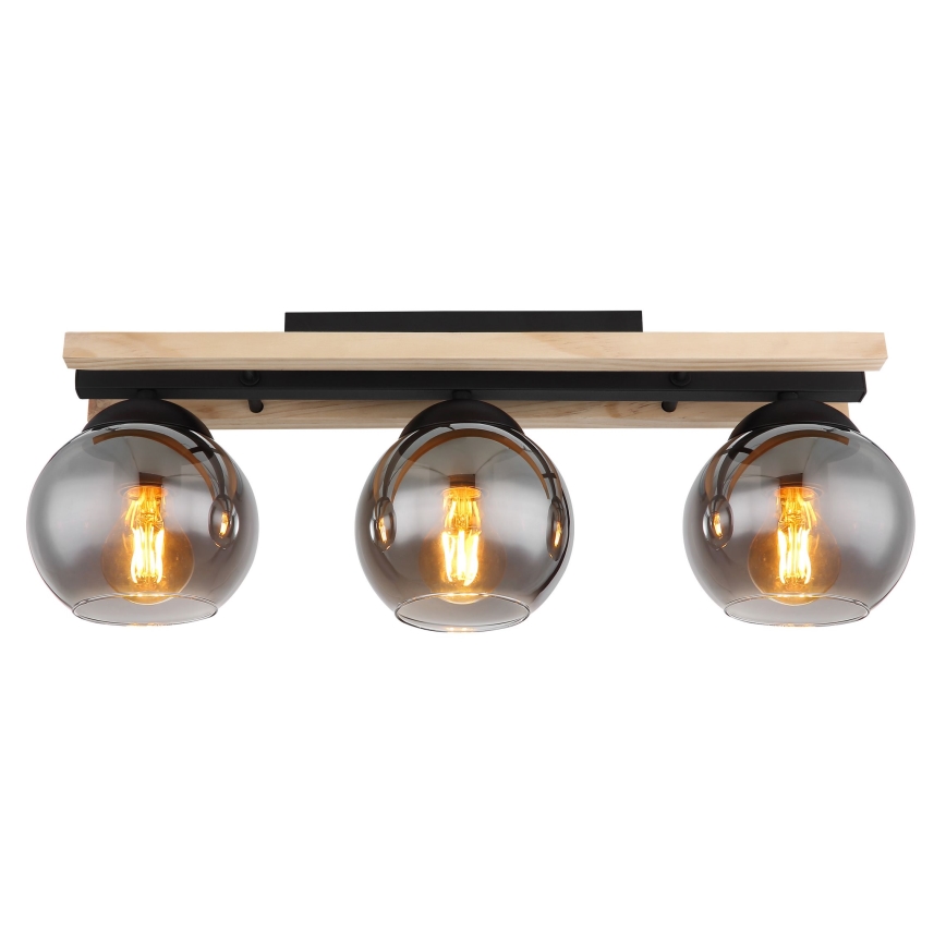 Globo - Bevestigde hanglamp 3xE27/25W/230V grenen