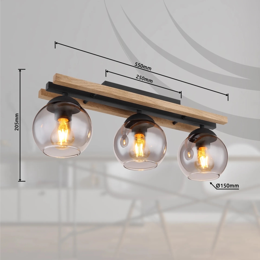 Globo - Bevestigde hanglamp 3xE27/25W/230V