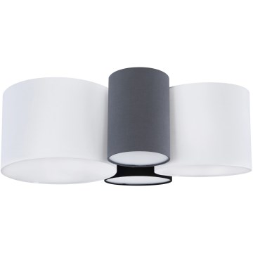 Globo 15586-4D - Plafondlamp MAKKI 4xE27/15W/230V wit/grijs/zwart