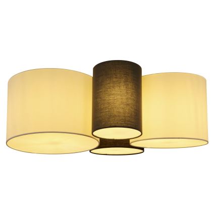Globo 15586-4D - Plafondlamp MAKKI 4xE27/15W/230V wit/grijs/zwart