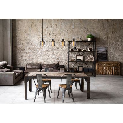 Globo - Hanglamp aan een koord 4xE27/40W/230V zwart