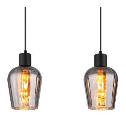 Globo - Hanglamp aan een koord 4xE27/40W/230V zwart