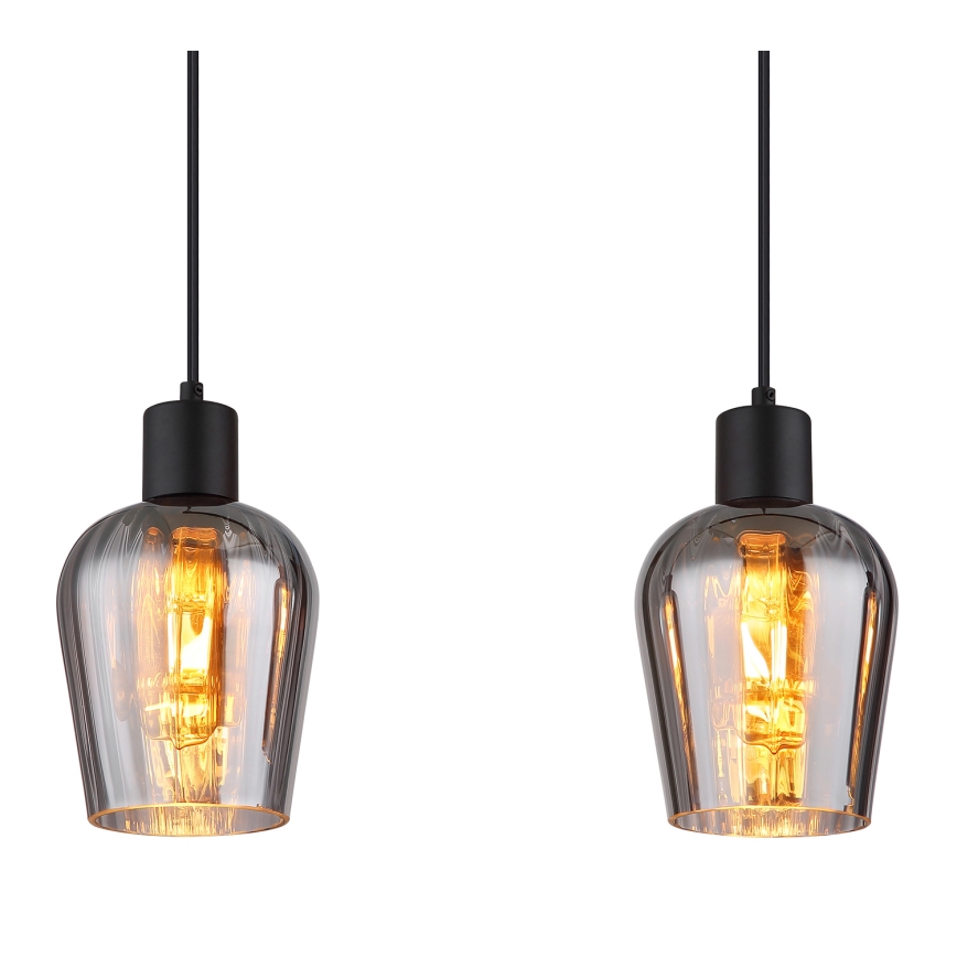 Globo - Hanglamp aan een koord 4xE27/40W/230V zwart