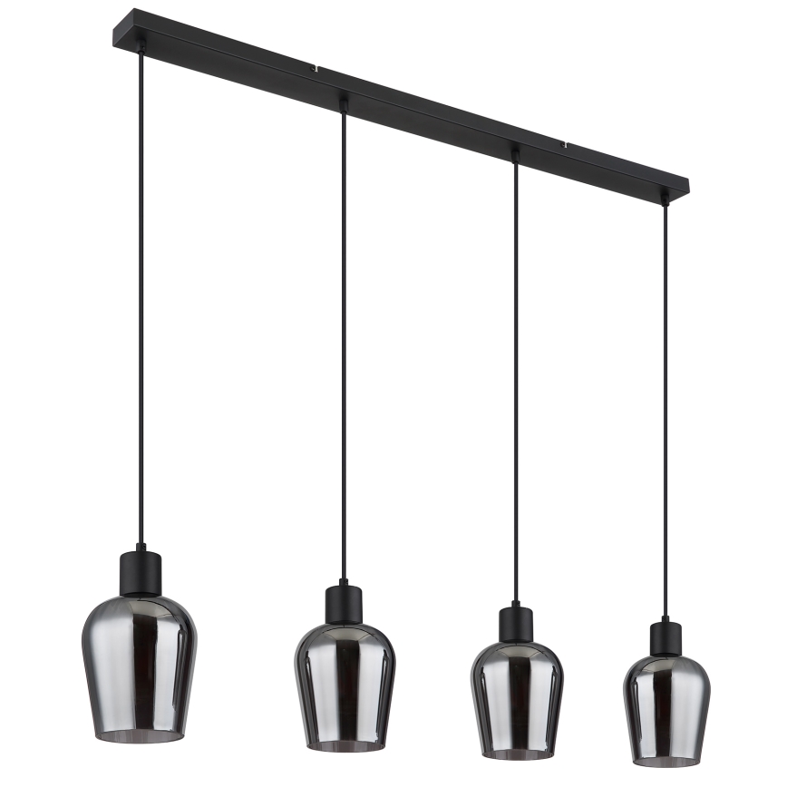 Globo - Hanglamp aan een koord 4xE27/40W/230V zwart