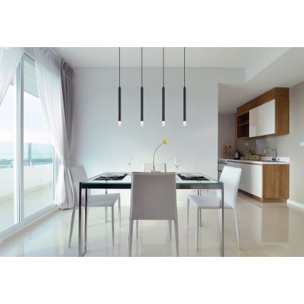 Globo - Suspension filaire 4xG9/4W/230V noir