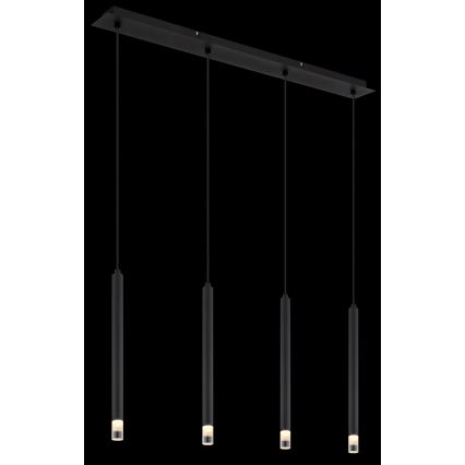 Globo - Suspension filaire 4xG9/4W/230V noir