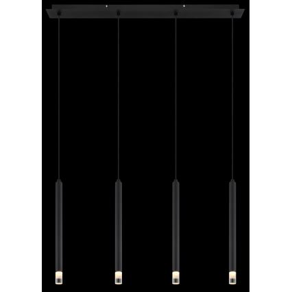 Globo - Suspension filaire 4xG9/4W/230V noir