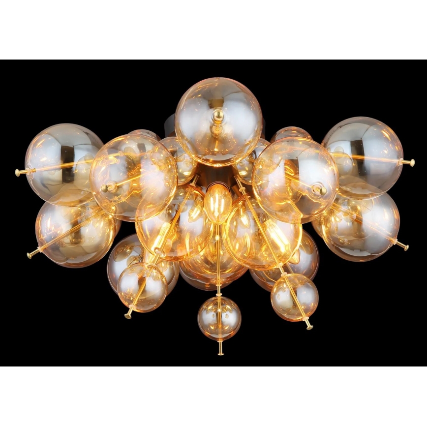 Globo - Bevestigde hanglamp 3xE14/25W/230V diameter 55 cm goud
