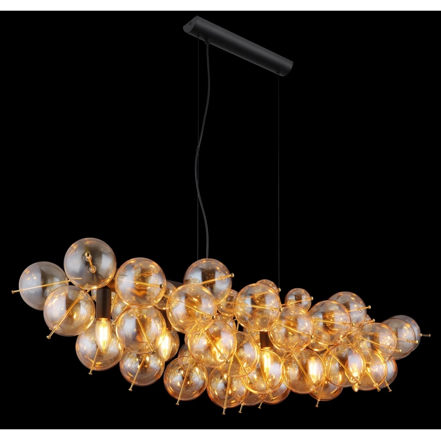 Globo - Hanglamp met kabel 6xE14/25W/230V goudkleurig
