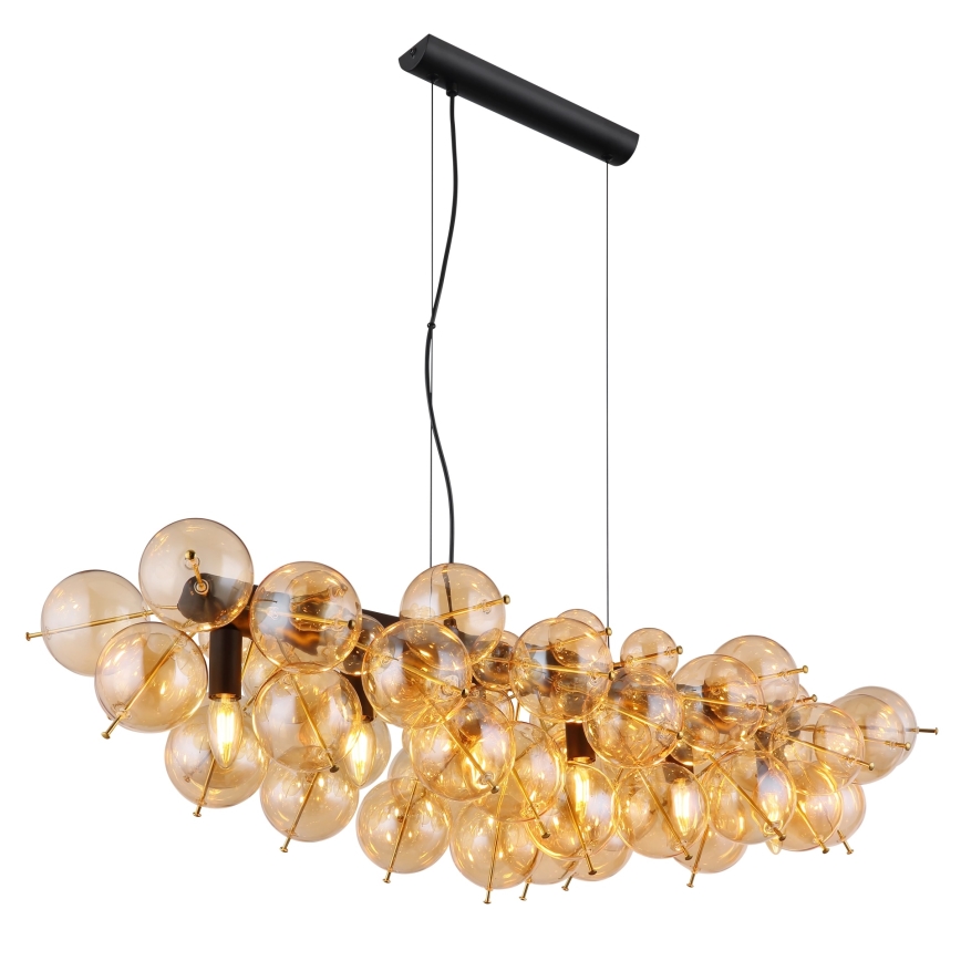 Globo - Hanglamp met kabel 6xE14/25W/230V goudkleurig