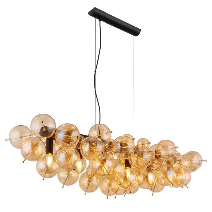Globo - Suspension sur câble 6xE14/25W/230V dorée