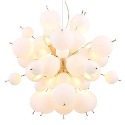 Globo - Hanglamp aan een koord 6xE14/25W/230V diameter 55 cm wit