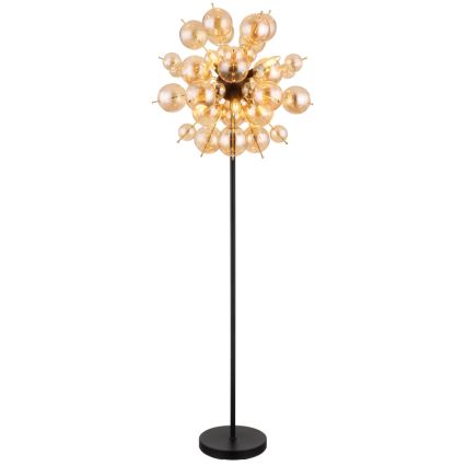 Globo - Staande lamp 6xE14/25W/230V bruin/gerookt
