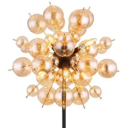 Globo - Staande lamp 6xE14/25W/230V bruin/gerookt