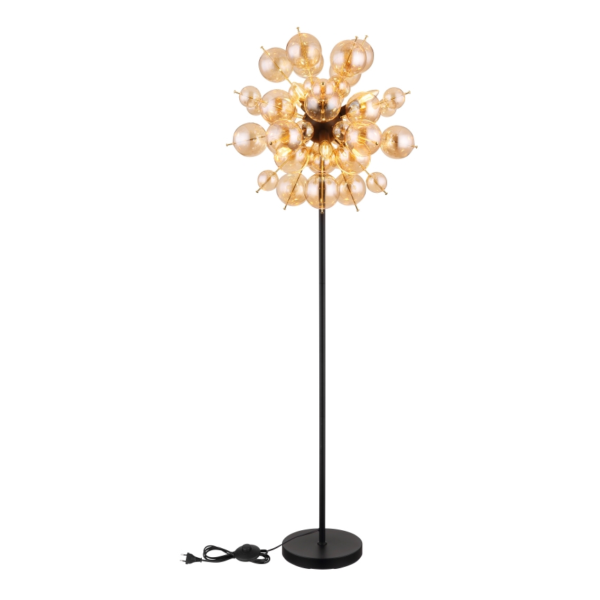 Globo - Staande lamp 6xE14/25W/230V bruin/gerookt