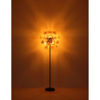 Globo - Staande lamp 6xE14/25W/230V bruin/gerookt