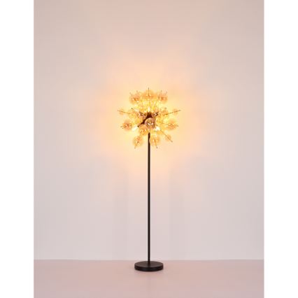 Globo - Staande lamp 6xE14/25W/230V bruin/gerookt