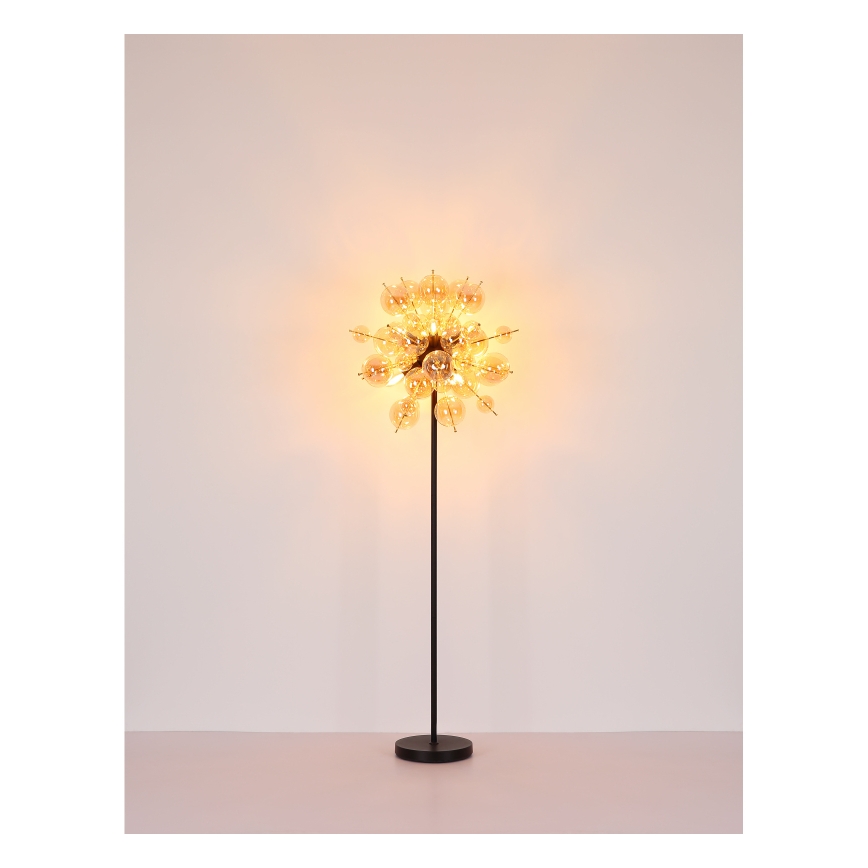Globo - Staande lamp 6xE14/25W/230V bruin/gerookt
