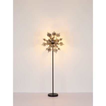 Globo - Staande lamp 6xE14/25W/230V zwart/gerookt