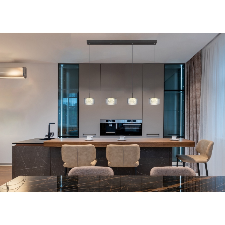 Globo - LED Hanglamp aan een koord 4xLED/8W/230V