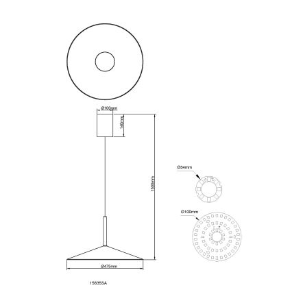 Globo - LED-hanglamp aan kabel LED/18W/230V 4000K beige
