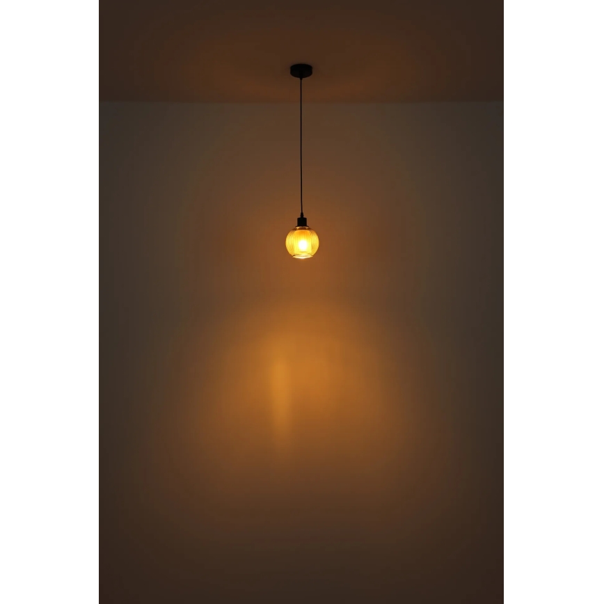 Globo - Hanglamp aan een koord 1xE27/25W/230V diameter 15 cm groen