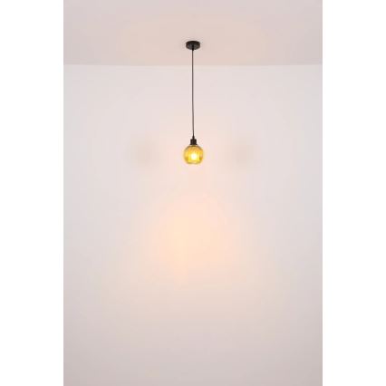 Globo - Hanglamp aan een koord 1xE27/25W/230V diameter 15 cm groen